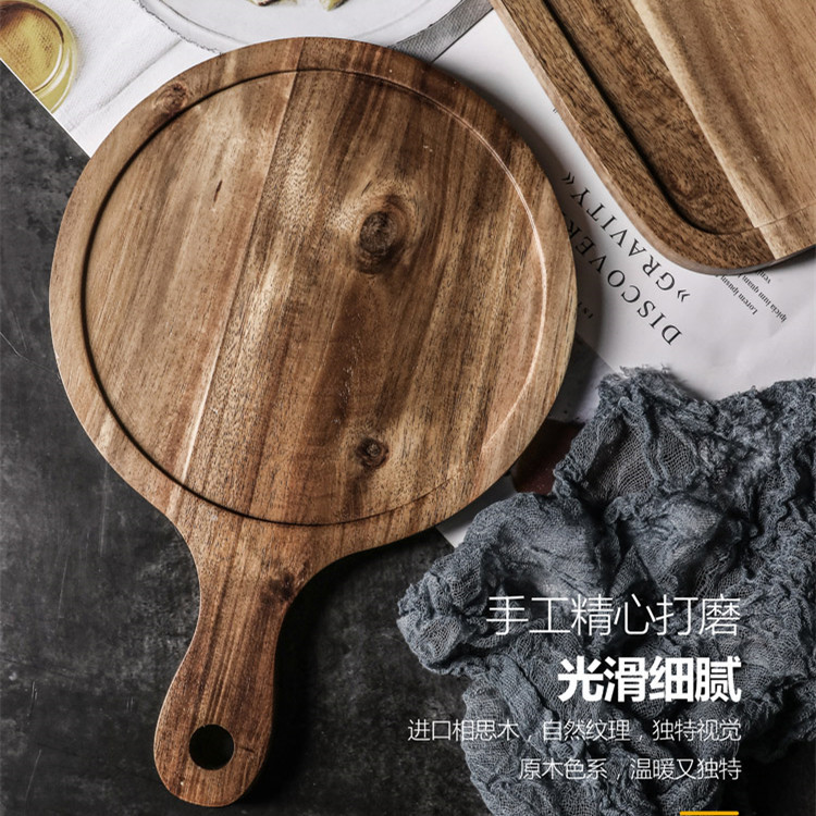 Plato de carne bandeja de madera plato de pizza vajilla japonés neto papas fritas plato de pollo picnic plato de madera Placa de carne