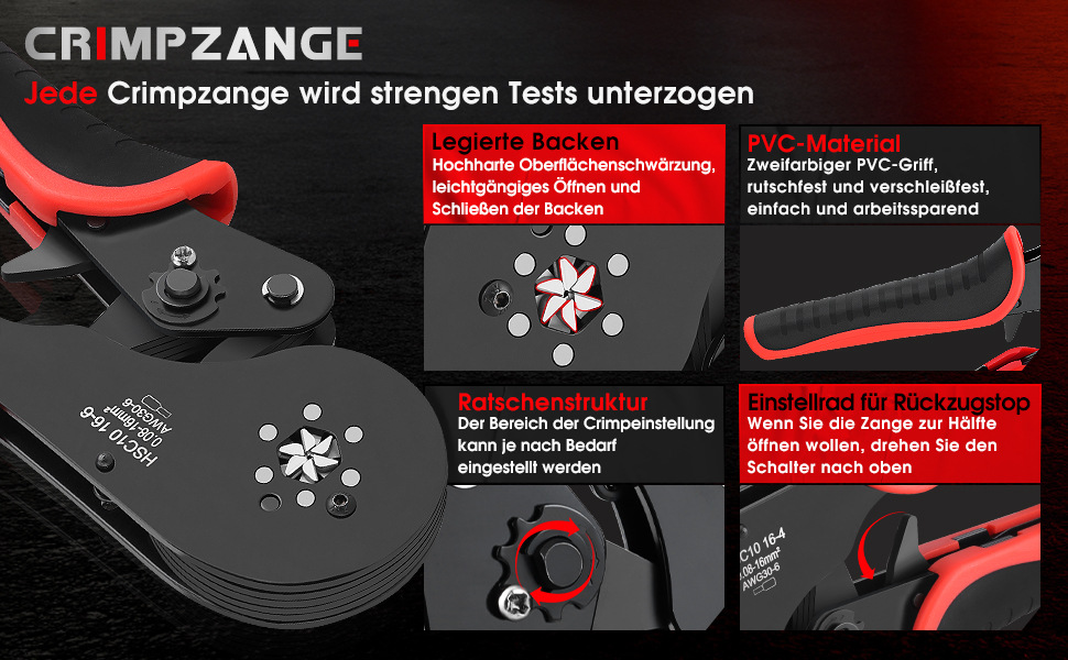 Crimpzange 0.08-16mm² Set
