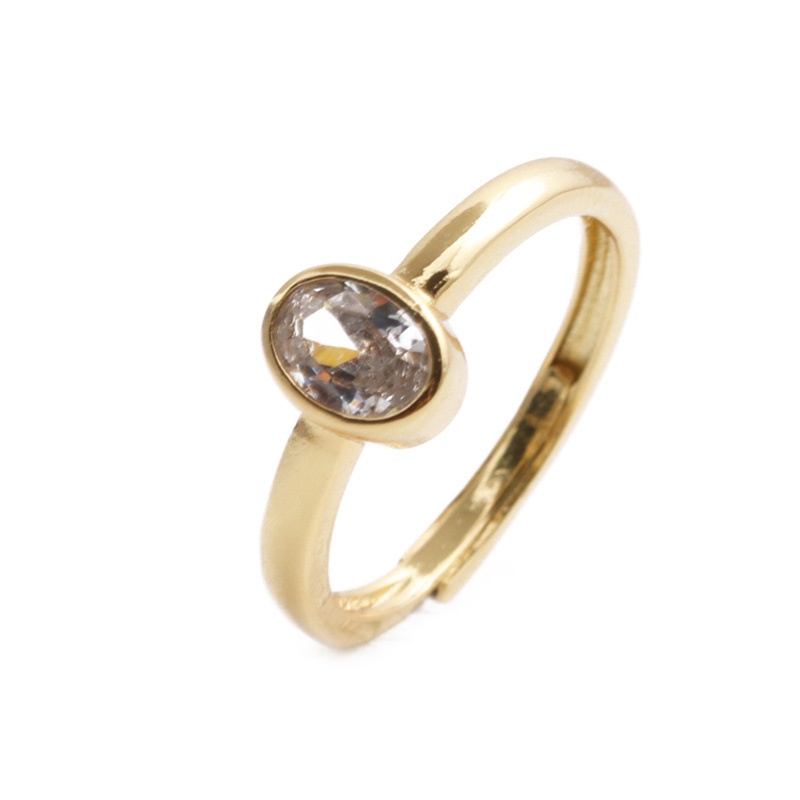 fashion gold-plated copper two-handed open ring