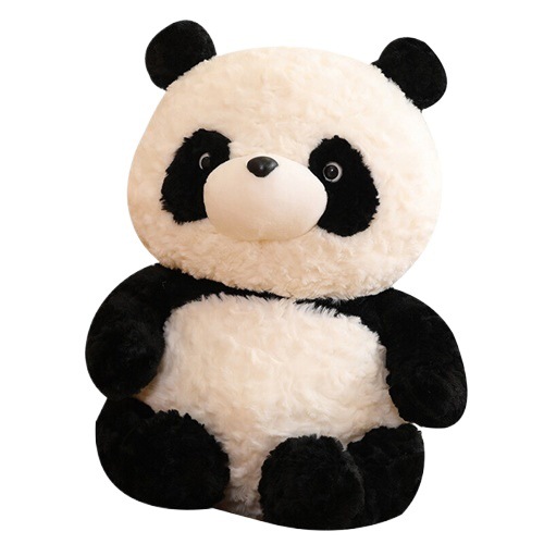 Nueva celebridad de Internet acostada y podrida muñeca de panda gigante para acompañar la postura sentada del zoológico panda almohada cojín pelo personalizado