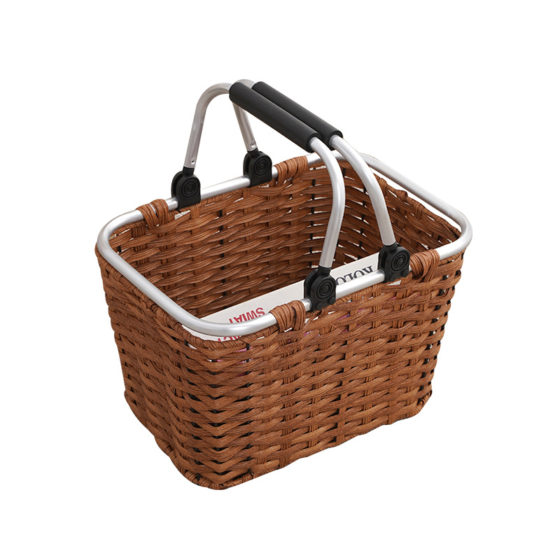 Handgeflochtener Rattankorb Mit Deckel Und Stoffinnenauskleidung_voghion.com