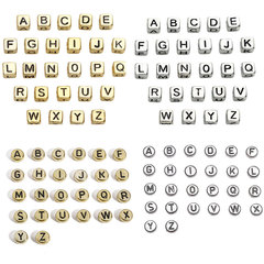アクリルアルファベットビーズスクエアビーズビーズ手作りdiyアクセサリーブレスレットビーズビーズビーズ