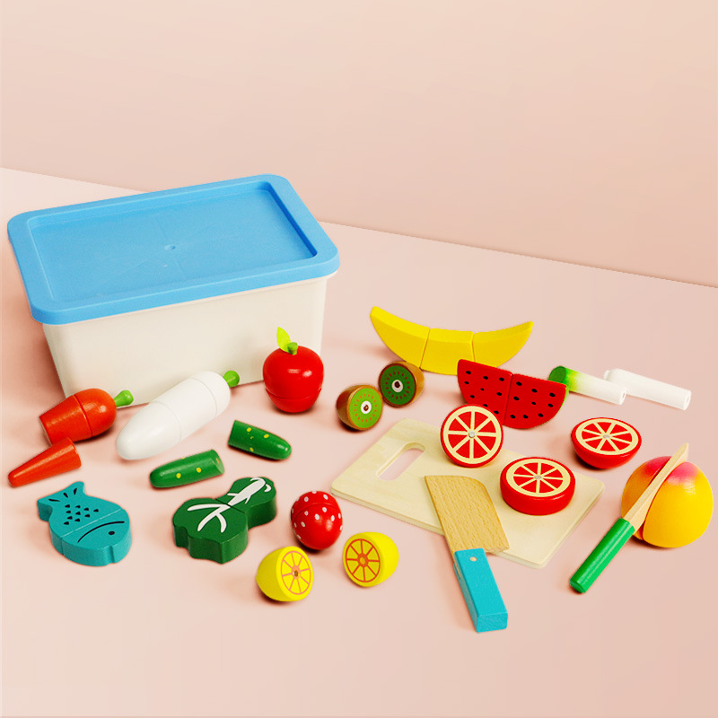 Venta caliente personalizada para niños, juegos de casas para niñas, cocina de simulación, cocina, utensilios de cocina, corte de frutas, juego de juguetes para niñas