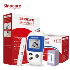 Sinocare accu2 household code-free fully automatic blood glucose meter with test strips and blood collection needle for export only