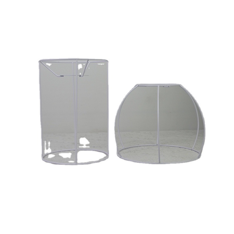 Araña de una pieza Pantalla de hierro marco E27 lámpara boca DIY hecho a mano recto marco cuadrado accesorios de hardware