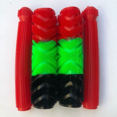 scooter plush covers, modified — Motorcycle Handle Cover - tri-color-red-green-and-black-red-brake-handle-cover