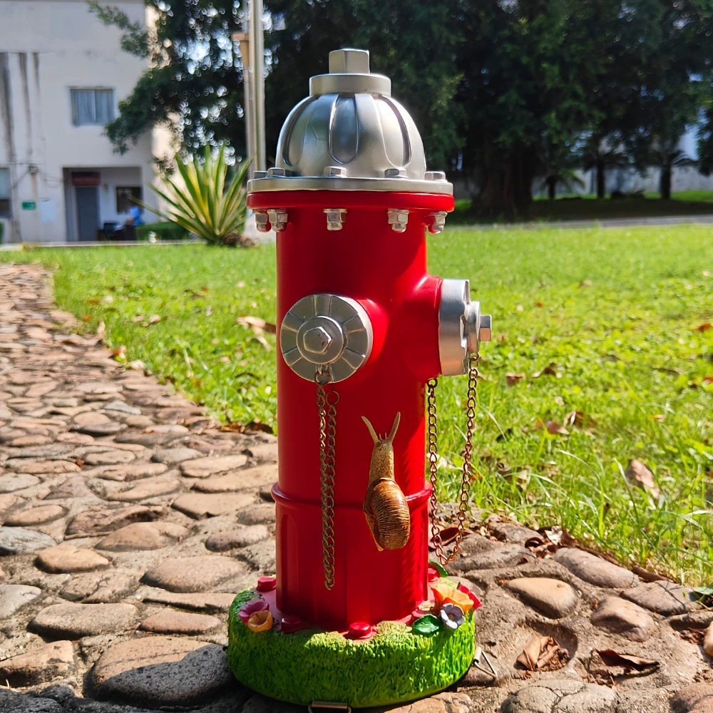 Dog Pee Mark Special Post. Red Fire Hydrant Statue. Train