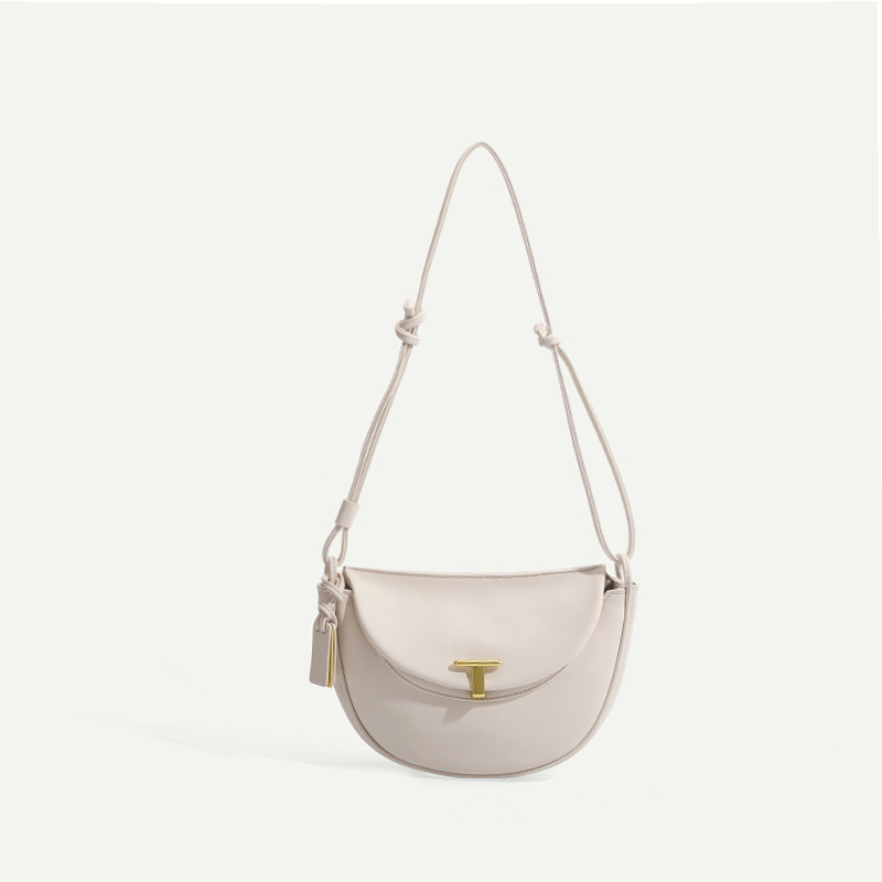 Bolsa tiracolo meia lua em couro legítimo para mulher_voghion.com