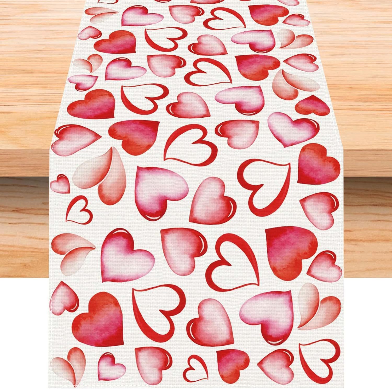 Transfronterizo nuevo día de San Valentín camino de mesa Lino impreso mantel hogar Decoración sofá fiesta Festival atmósfera Decoración