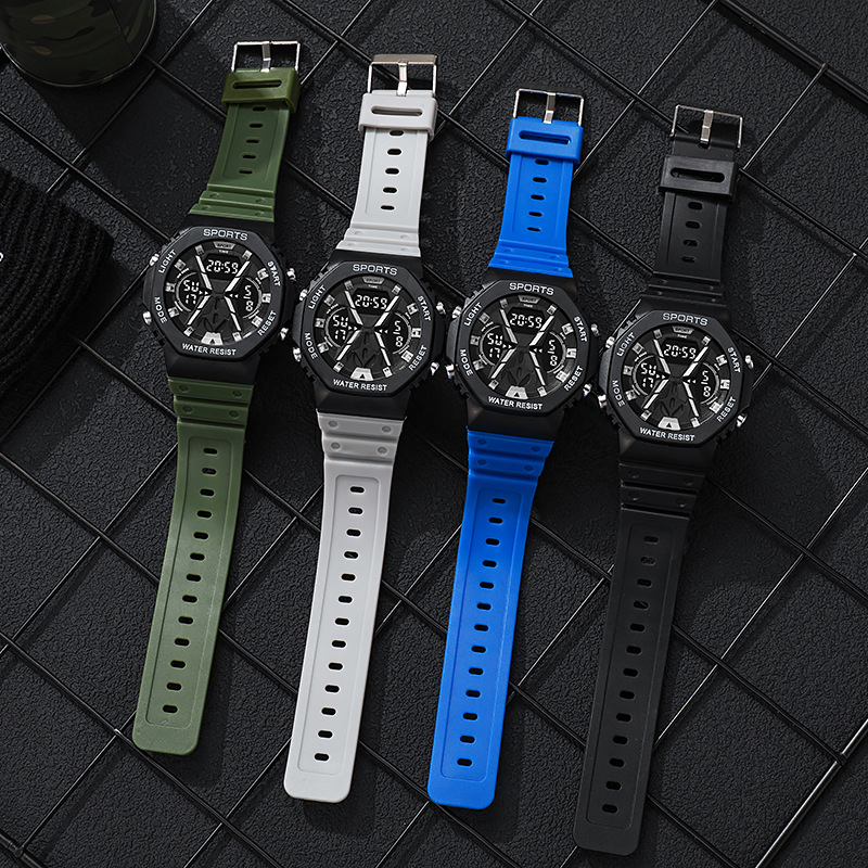 Cross-border Shopee best-selling men's electronic watch, multifunctional, waterproof, luminous, military-style outdoor sports men's wristwatch