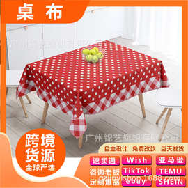 圣诞节桌布跨境新品餐桌装饰布涤纶印花节日餐垫隔热垫厨房家居
