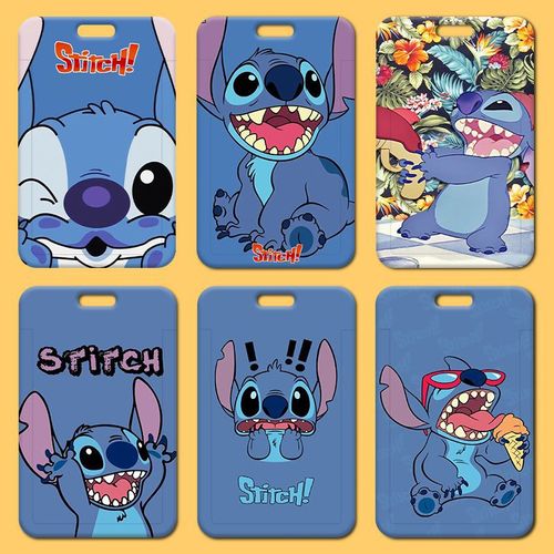 Lilo and Stitch Card Holder Wholesale Student Meal Card School Brand Silicone Work Pass Access Card Holder Small Card Factory