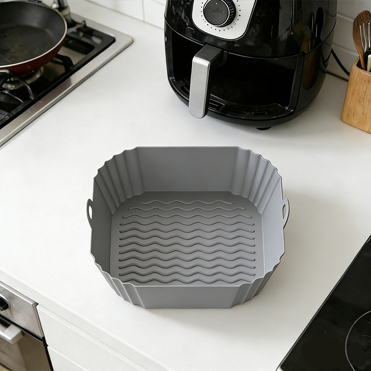 Amazon explosivo aire frito plato de horneado de silicio grado alimenticio resistente a altas temperaturas almohadilla de horneado de aire doméstico