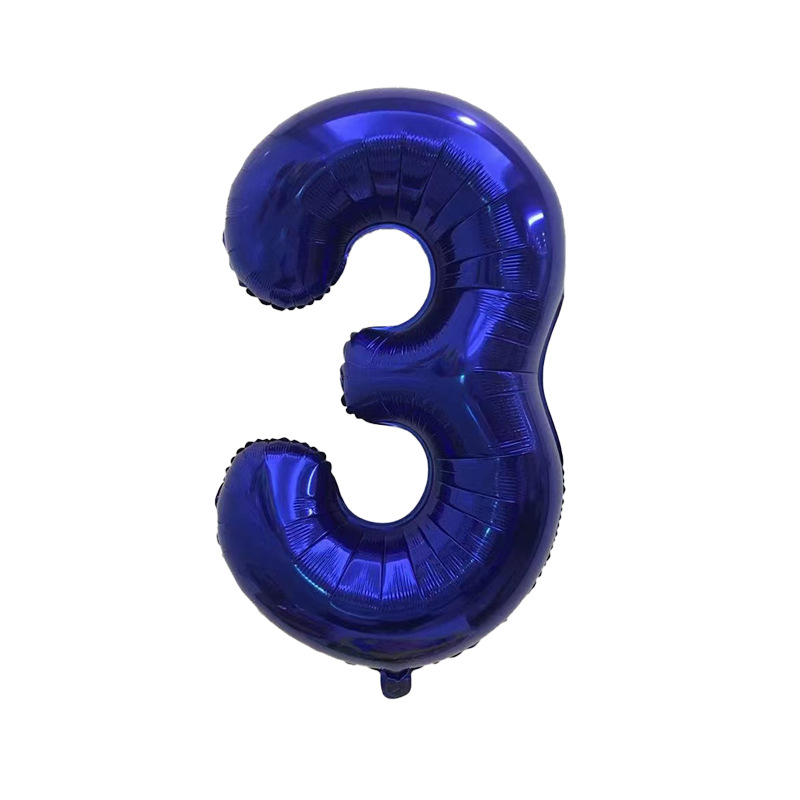 Versión americana verde digital flotante vacío globo de película de aluminio 32 pulgadas oro medio globo digital 34 pulgadas globo decoración al por mayor