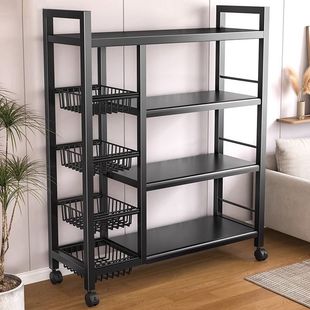 Kitchen Storage Rack Multi-functional Oven Vegetable Basket Multi-layer 1 Floor Microwave Oven for Human Goods