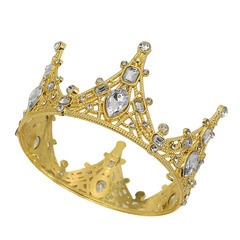 Children's cake baking Baroque style, decorated with accessories, birthday, retro, European and American round stand, complete ring crown, queen headpiece