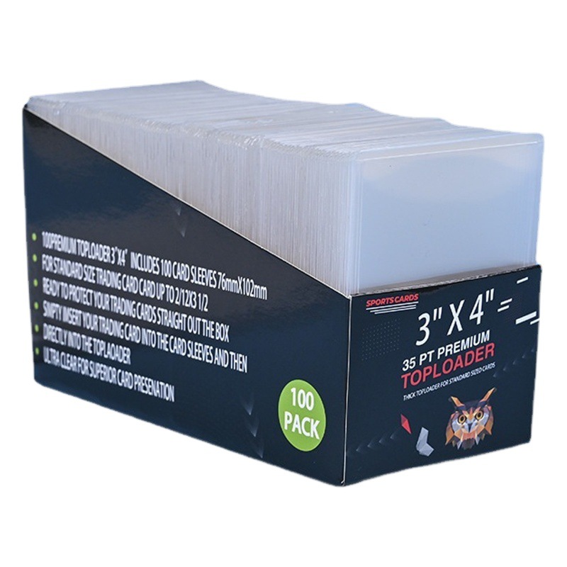 Venta al por mayor 35pt juego PVC titular de la tarjeta transparente compuesto película pequeña tarjeta dura titular de la tarjeta Ultraman plástico sellado cartón embalaje titular de la tarjeta