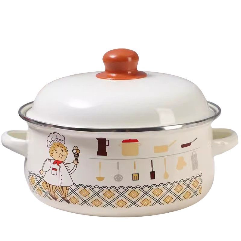 espesamiento de tres piezas de conjunto de cocina de dos orejas de cocina de cocción de cocina