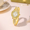 Waterproof swiss watch, fashionable metal quartz set, bracelet, Korean style, wholesale, diamond encrusted