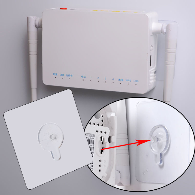 Router Hook Adhesive Wall Plug Board Picture Frame Hanging Nail-Free Adhesive Hook Photo Wall Router-Specific