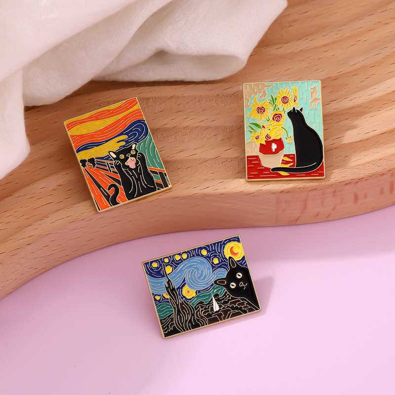 12g Weight Brooches Classification Daily, Street Occasion Alloy Material Animal, Oil Painting Pattern Unisex Gender Stoving Varnish Design Cute Style Cute Pin Animal Oil Painting Alloy Stoving Varnish Unisex Brooches 6