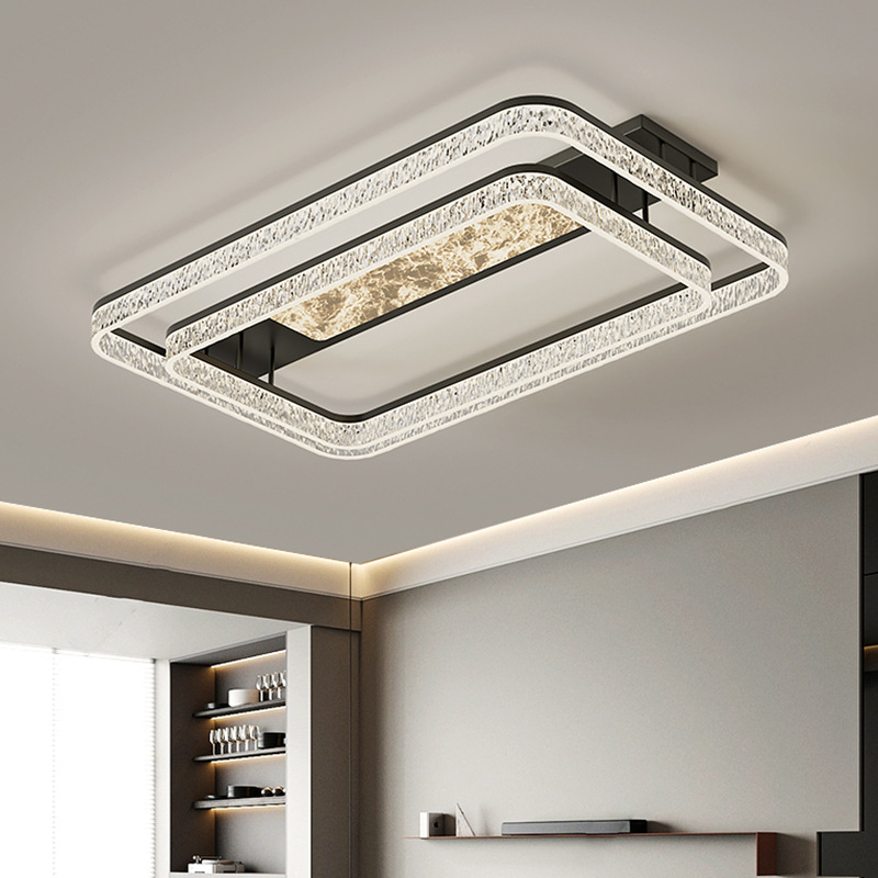 Italiano rectangular nube minimalista sala de estar lámpara de techo nuevo paquete de toda la casa moderna simple atmósfera luces de alto nivel