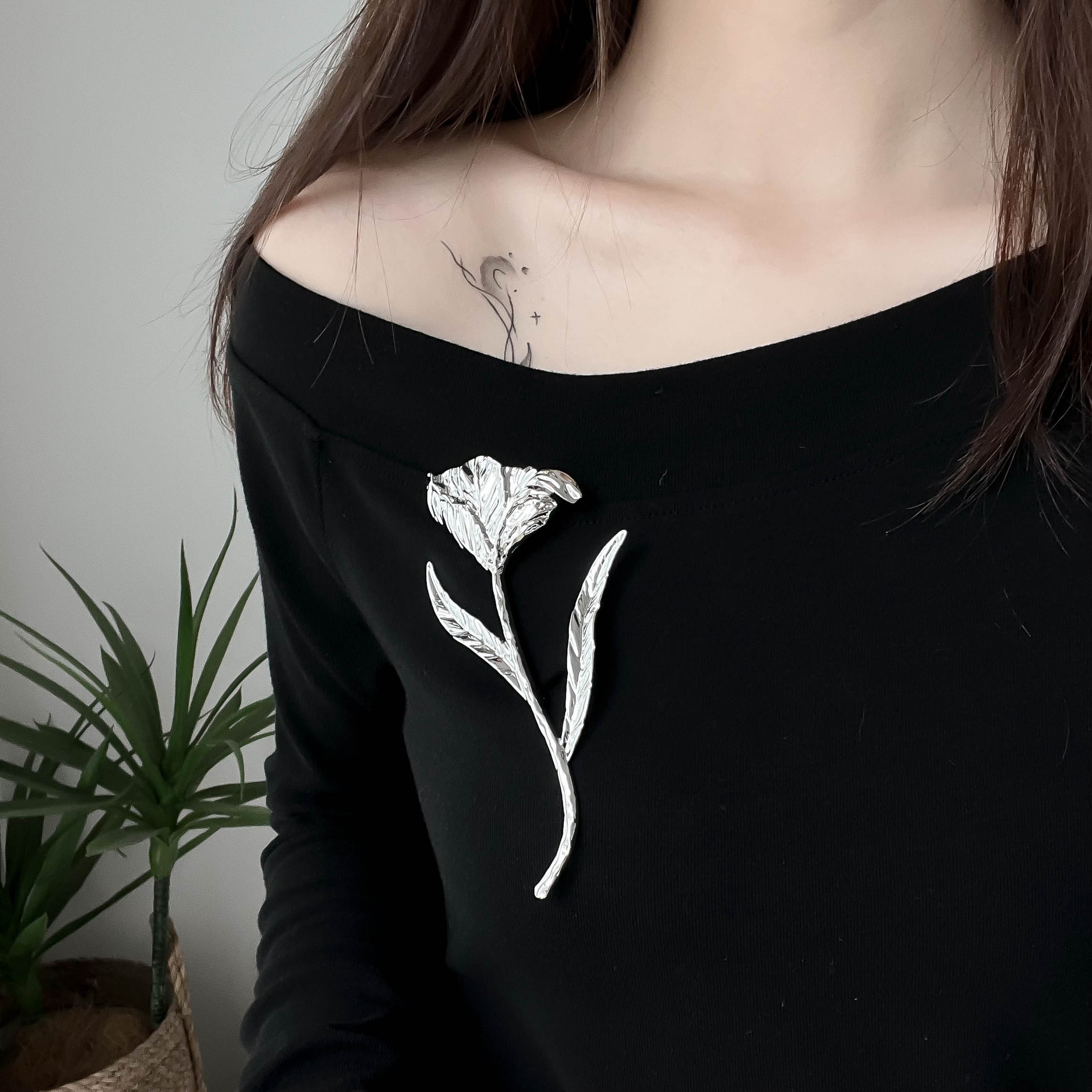 Tulpen Brosche Für Damen Stilvolles Accessoire Für Anzug Und Mantel_voghion.com