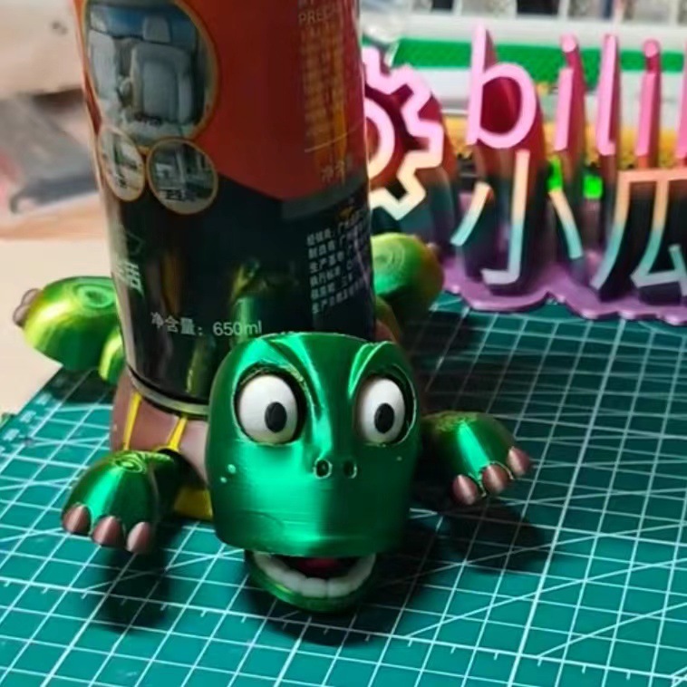 Explosiva posavasos de tortuga Xiaohongshu Douyin mismo estilo divertido rey ocho posavasos impresión 3D presionar juguete de tortuga de ojos abiertos