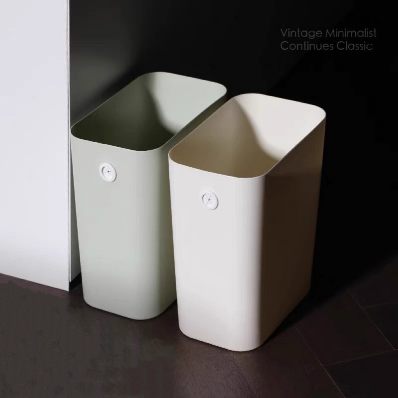 French-Style Narrow Gap Trash Can Without Lid for Kitchen and Bathroom Home Use French-Style Narrow Gap Trash Can Without Lid for Kitchen and Bathroom Home Use