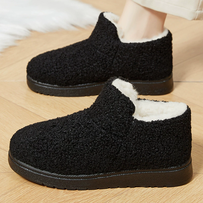 Женские зимние ankle boots, плюшевая искусственная пуховая подкладка, фактурный букле верх, нескользящая подошва, размеры 36–41