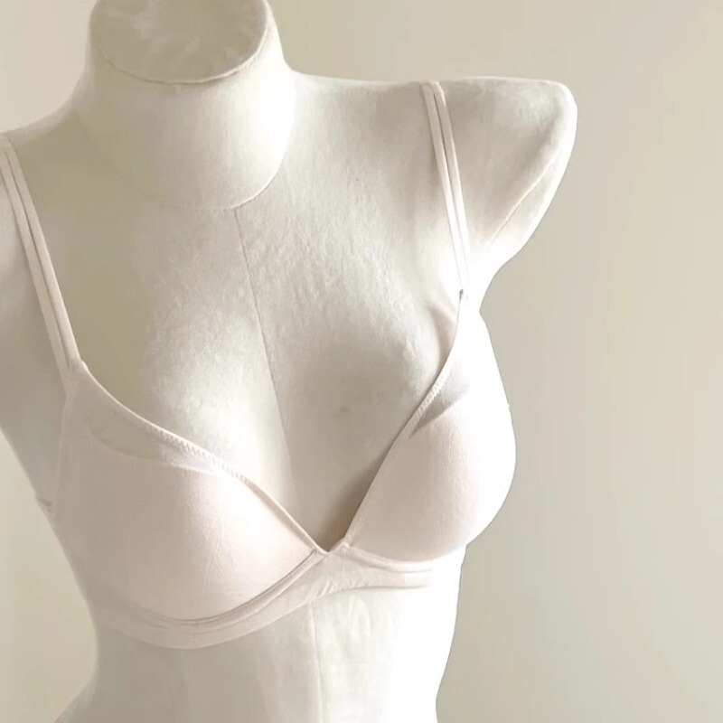 French Lace Comfortable Underwear for Women, Light and Breathable, No Rims, Small Breast Push-Up Bra, Thin and Thick Empty Cup