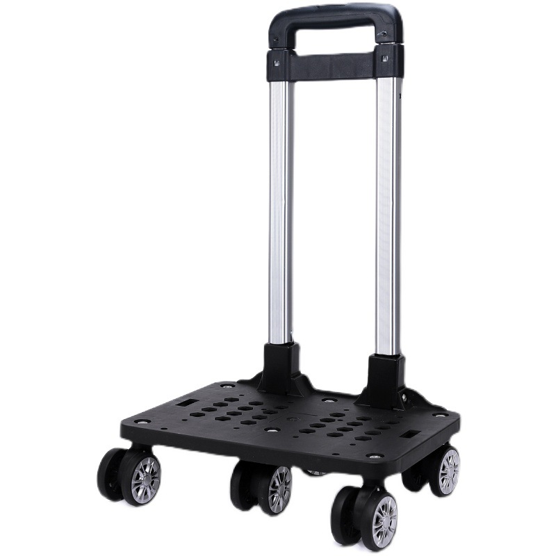 BG54批發新款帶剎車鋁合金拉杆萬向飛機輪摺疊便攜小拉車購物車書