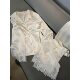 Light Luxury Lace Stitching Ice Silk Pajamas Women's Spring and Autumn New High-end White Long-sleeved Home Clothes suit