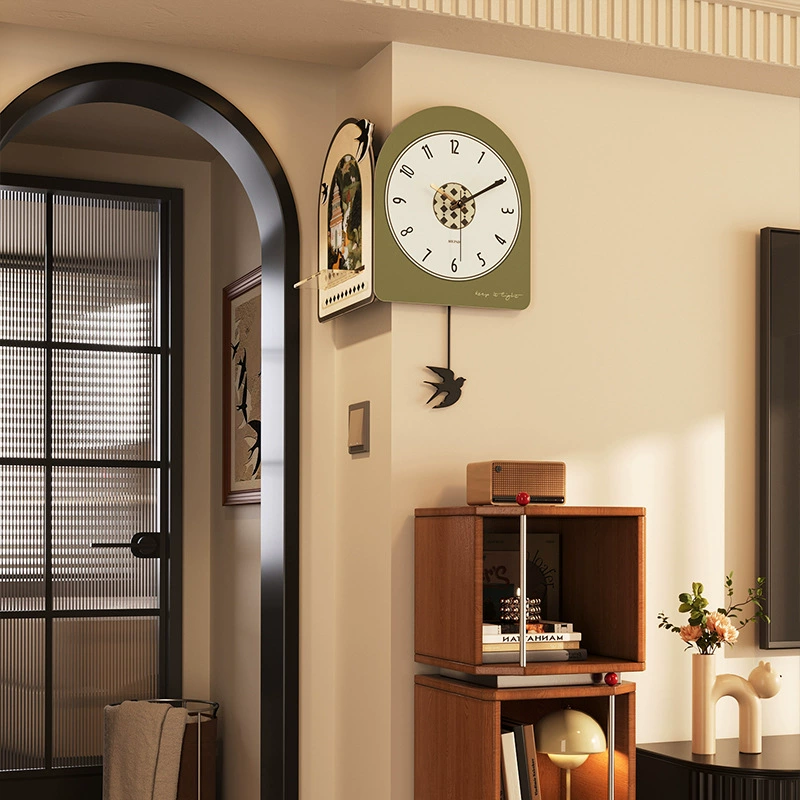 W1TR настенные угловые часы 2024 новые угловые двухсторонние настенные часы французский ретро гостиная домашние часы