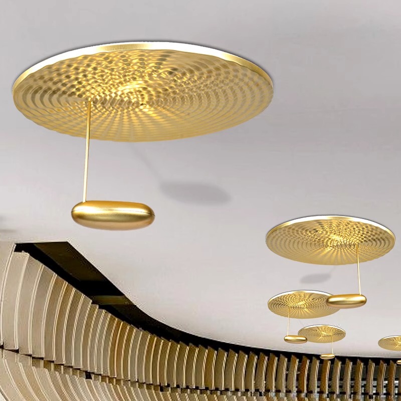 Designer Minimalist Living Room Ceiling Lamp, Light Luxury Lighting, Villa Creative and Elegant Diffuse Reflection Eye-Protection Mercury Living Room Lamp