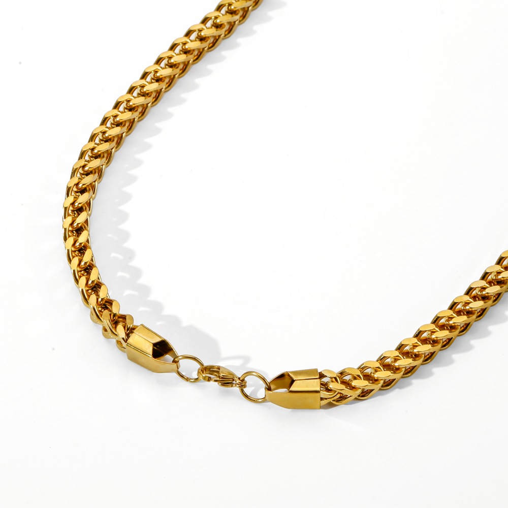 Unisex Gender Simple Style Classic Style Geometric 304 Stainless Steel Plating Unisex Necklace Men Chain Necklaces