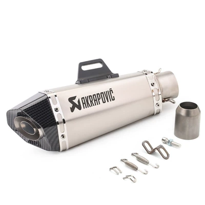 Inclined Exhaust Pipe, Stainless Steel, Motorcycle exhaust pipe - e