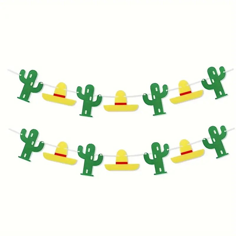メキシコカーニバルカラー旗パーティー装飾ハワイ装飾品メキシコ熱帯葉花輪ジャングル用品|undefined