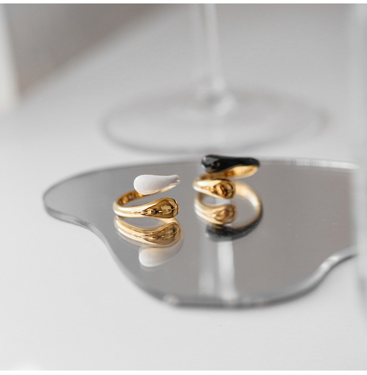 Daily Occasion 304 Stainless Steel Material Color Block Pattern Simple Style Color Block Stainless Steel Rings In Bulk