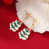 Fashionable Christmas earrings, gloves, European style, city style