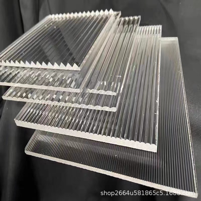 亚克力板亚克力透明板条纹板石头纹板屏风水波纹板磨砂板激光折弯