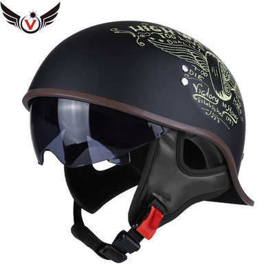 Motorcycle Lightweight Scoop Helmet with – Motosiklet kaskı (dəbilqə) - fly-freely-m