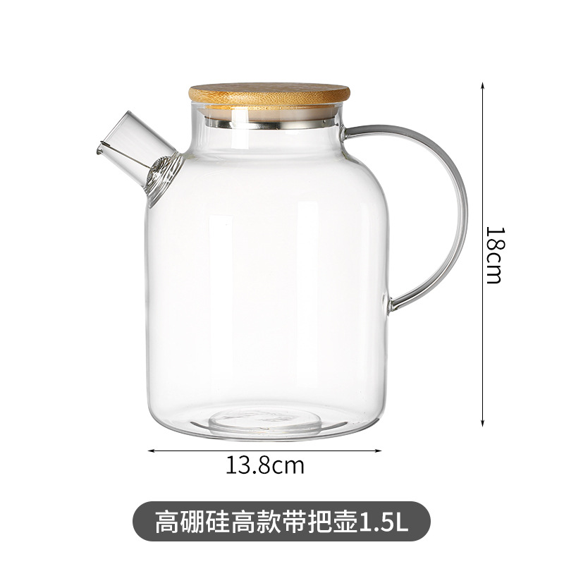 손잡이가 있는 고붕규산염 주전자 1.5L