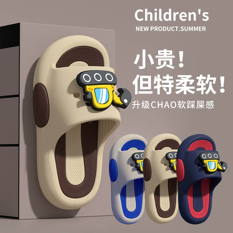 Children's summer cartoon non-slip beach slippers for boys platform