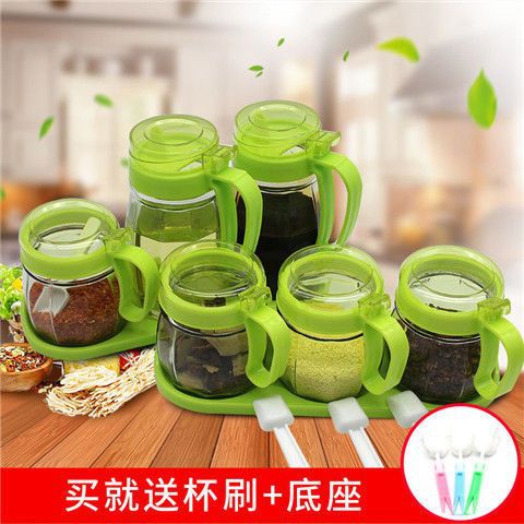 Productos de cocina de almacenamiento botella de aceite de vidrio con condimento botella de almacenamiento con tapa