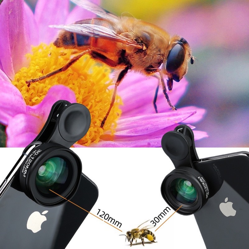携帯電話 HD マクロレンズ 30-120MM マクロマニキュア、まつげ、花、昆虫の詳細撮影マクロレンズ|undefined