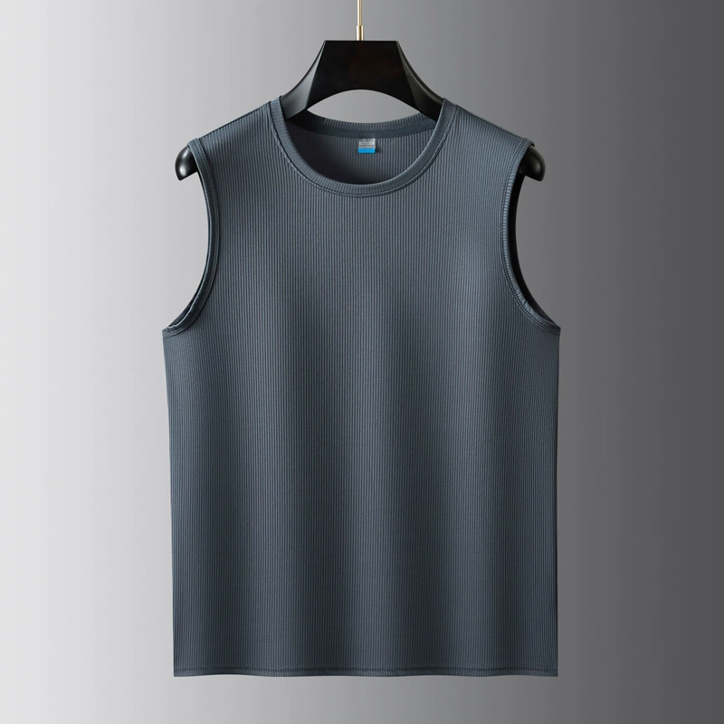 Summer silk quick dry T-shirt, breathable vest sleevless, plus size