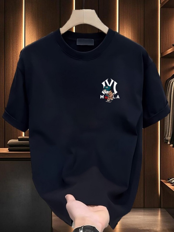 夏の純綿半袖 Tシャツメンズ 2025 アメリカのトレンディなブランドルーズカジュアル Tシャツトレンディなラウンドネックトップ|undefined