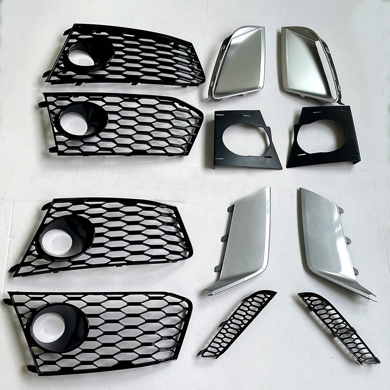 Suitable for Audi A7 RS7 fog light frame frame silver air outlet decoration RS6 bumper air outlet silver plate