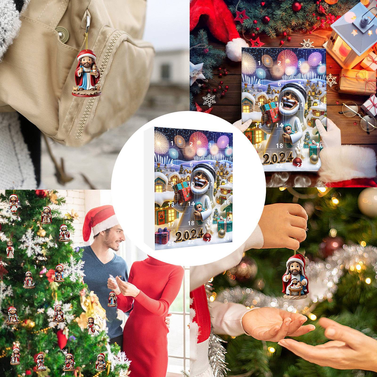 Christmas Calendar Blind Box Christmas Countdown Calendar Holiday Pendant Christmas Blind Box Wholesale_voghion.com